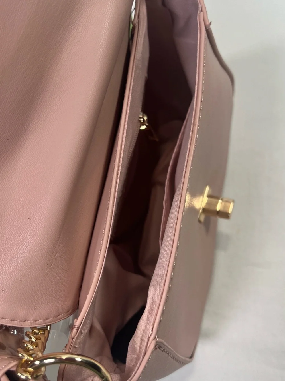 Badgley Mischka Quilted Chloe Pearl Handbag/Crossbody Blush MSRP $129.00